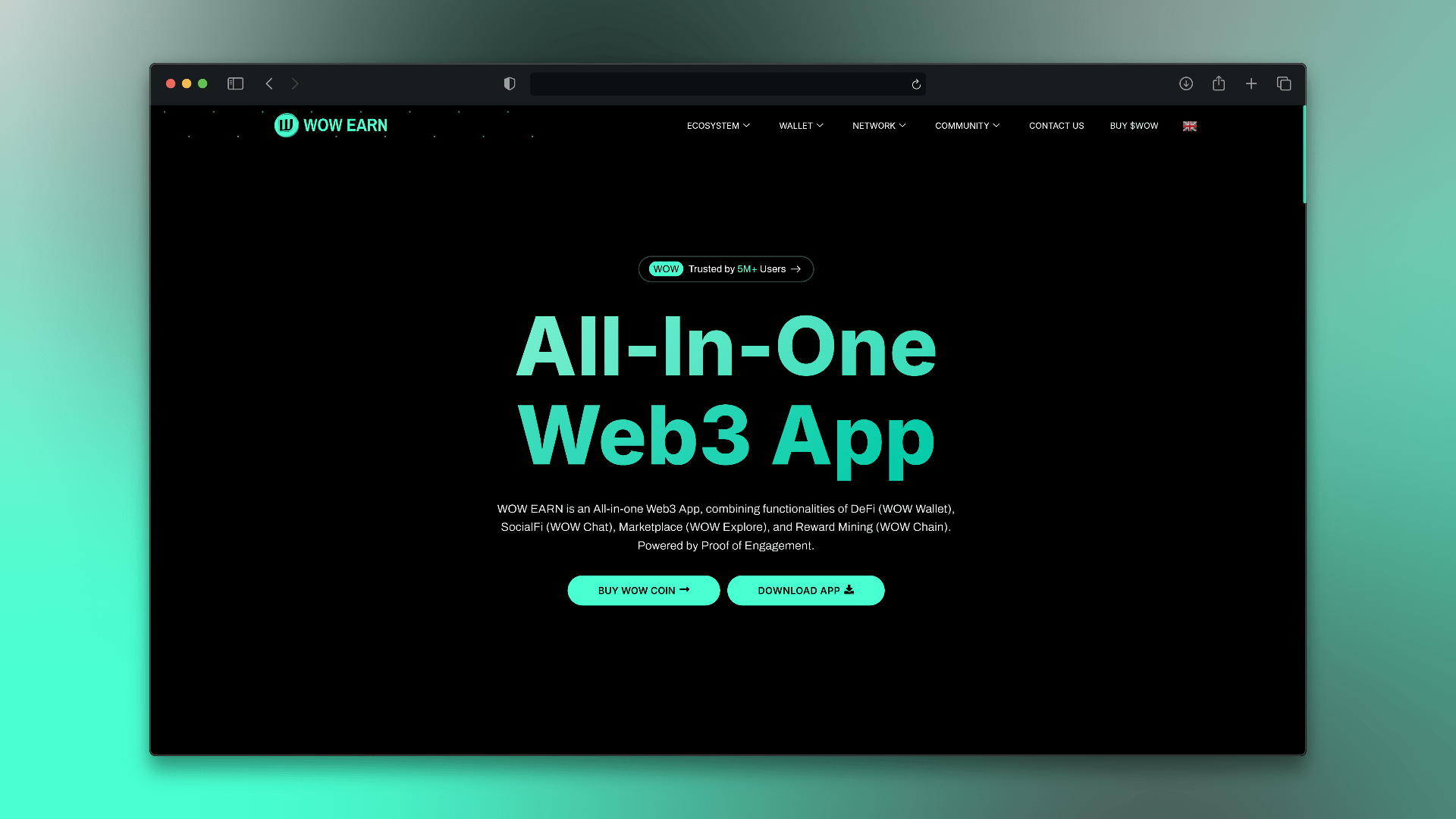 WOW EARN Website